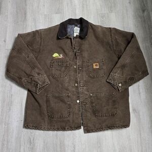 Vintage Carhartt Barn Jacket Mens C02 CHT Blanket Lined Coat USA UNION MADE
